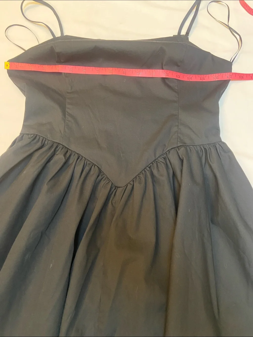 Edgy Black Poplin Mini Dress - Picture 7 of 11